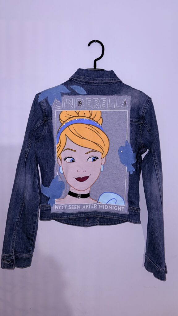 Veste en jean upcyclées Cendrillon