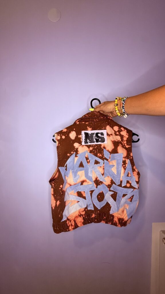 Veste en jean tye and dye MS